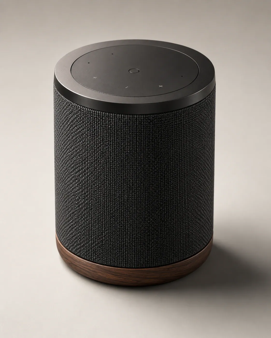 Studio visualization of a compact premium wireless speaker